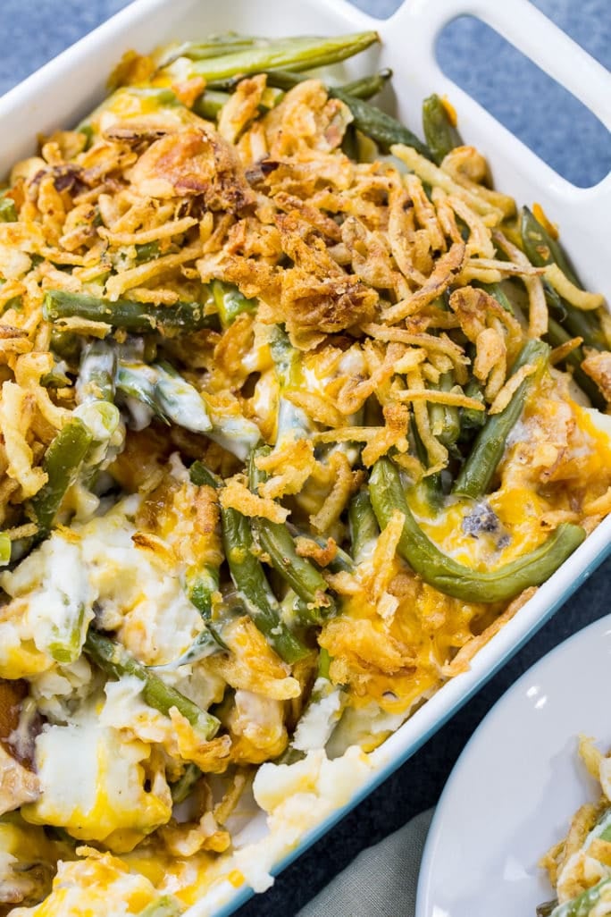 Mashed Potato Green Bean Casserole