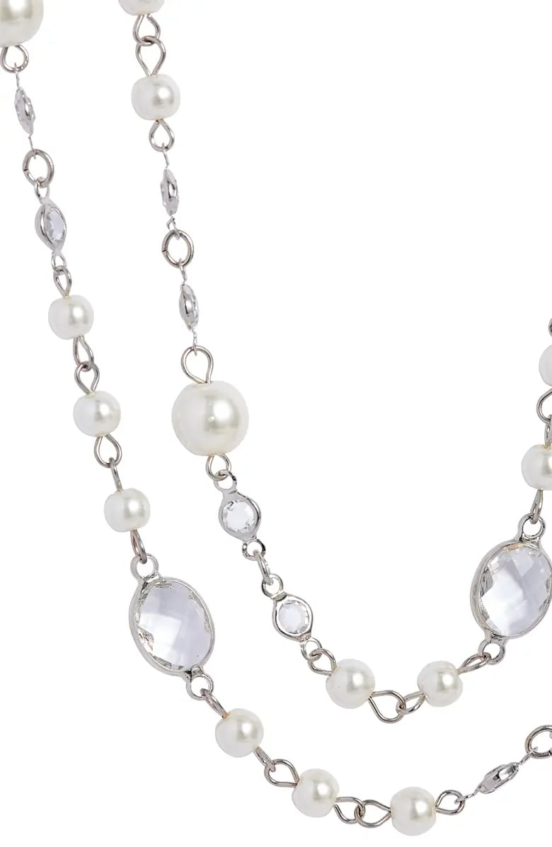 Cristabelle Imitation Pearl Station Necklace