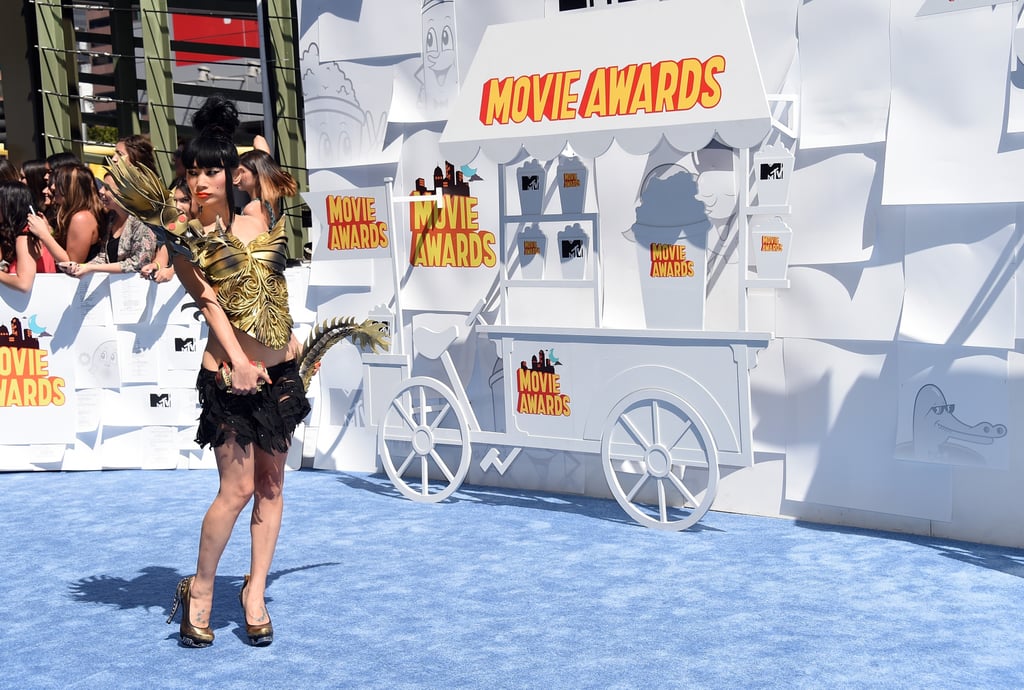 This is definitely the most outrageous look we've seen all year!