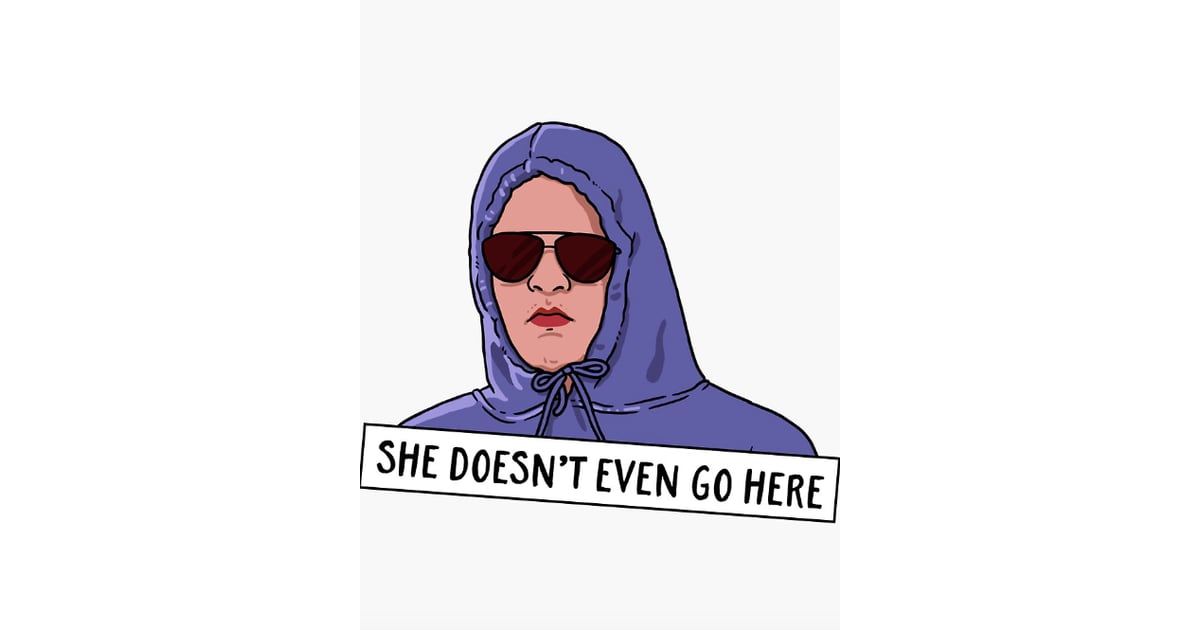 She doesn t go. Стикер mean girls. Венсдэй стикер Дженна. Hating here стикер. Мем she doesn't even go here что это за Мем.