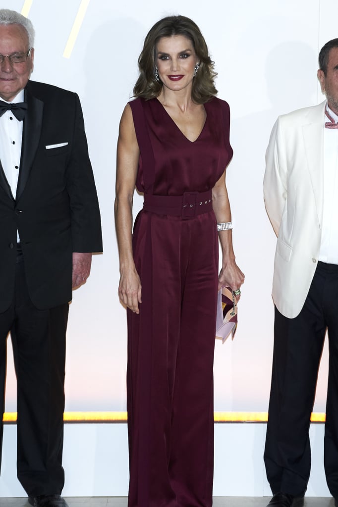 Queen Letizia in Angel Schlesser Jumpsuit