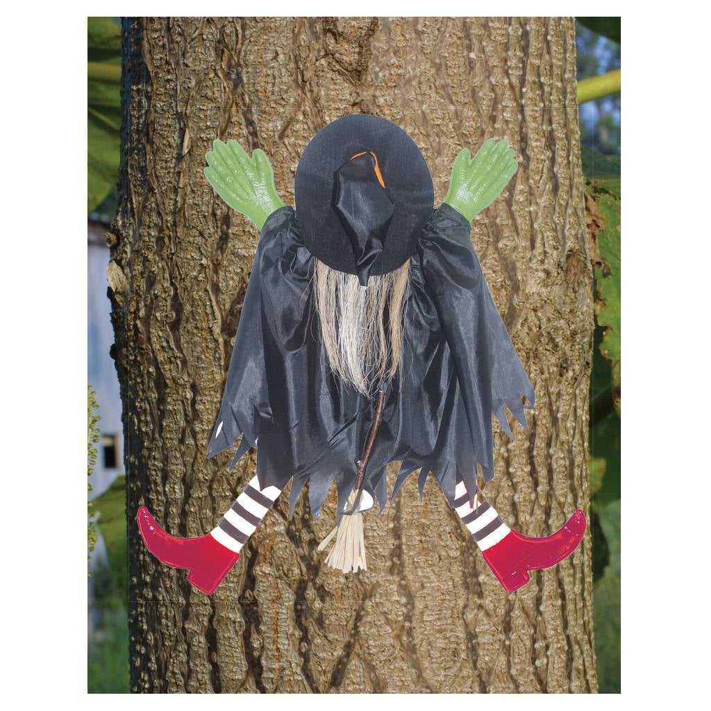 Tree Trunk Witch With Red Shoes