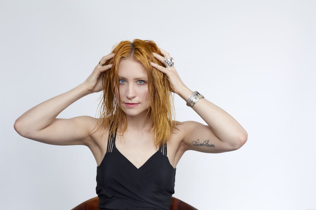 Start with freshly washed, towel-dried hair. Make sure to have the following tools on hand: two tiny hair elastics, about four bobby pins, a round brush, a blow dryer, and sectioning clips.