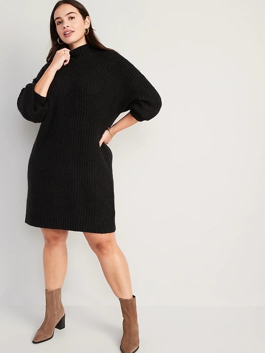 Old Navy Long-Sleeve Mock-Neck Mini Sweater Shift Dress