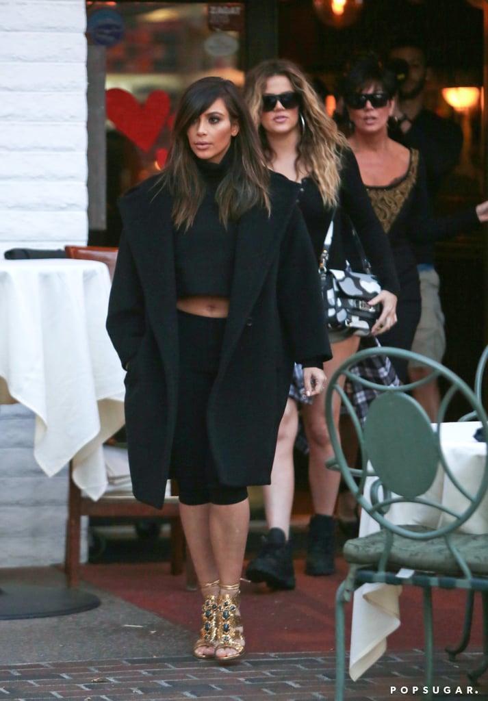 Kim Kardashian Showing Her Stomach in LA