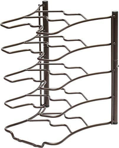 DecoBros Kitchen Counter and Cabinet Pan Organizer Shelf Rack