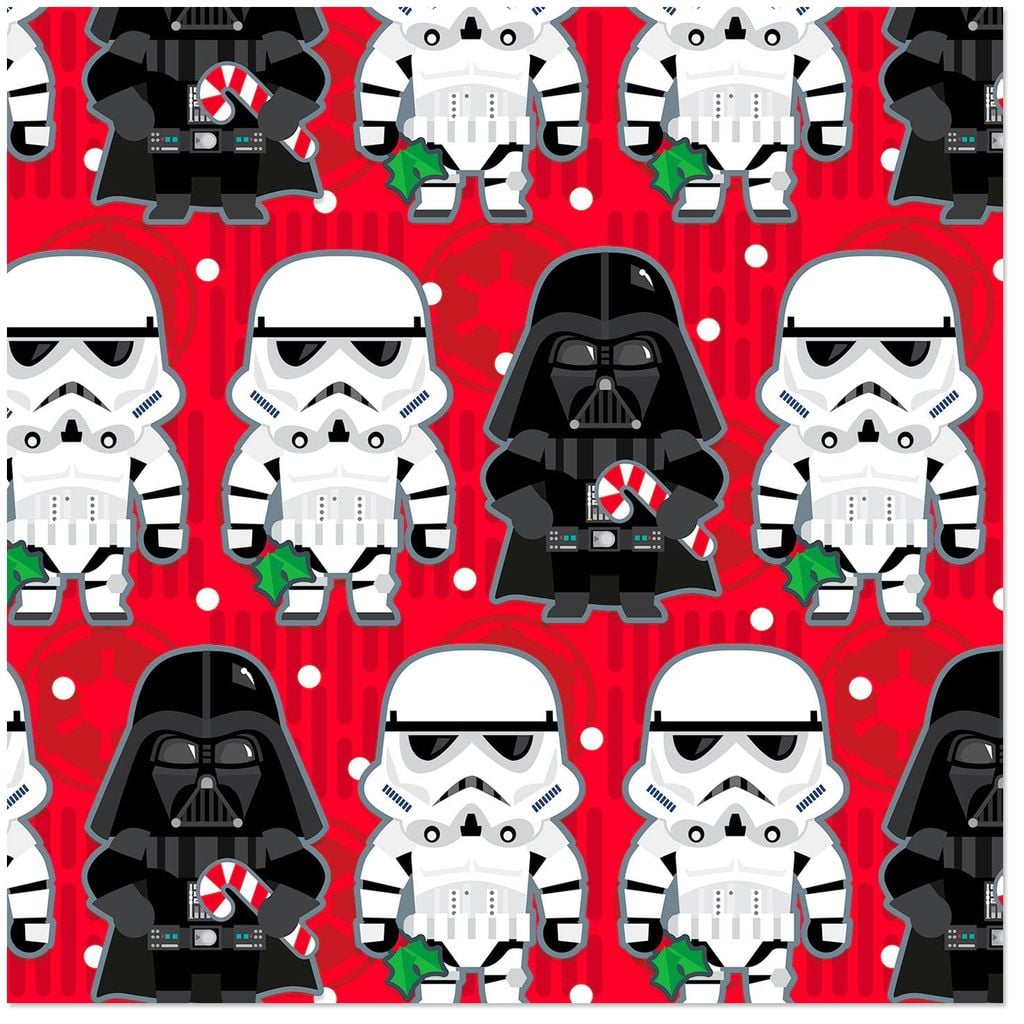 Star Wars Darth Vader and Stormtroopers Christmas Wrapping Paper Roll