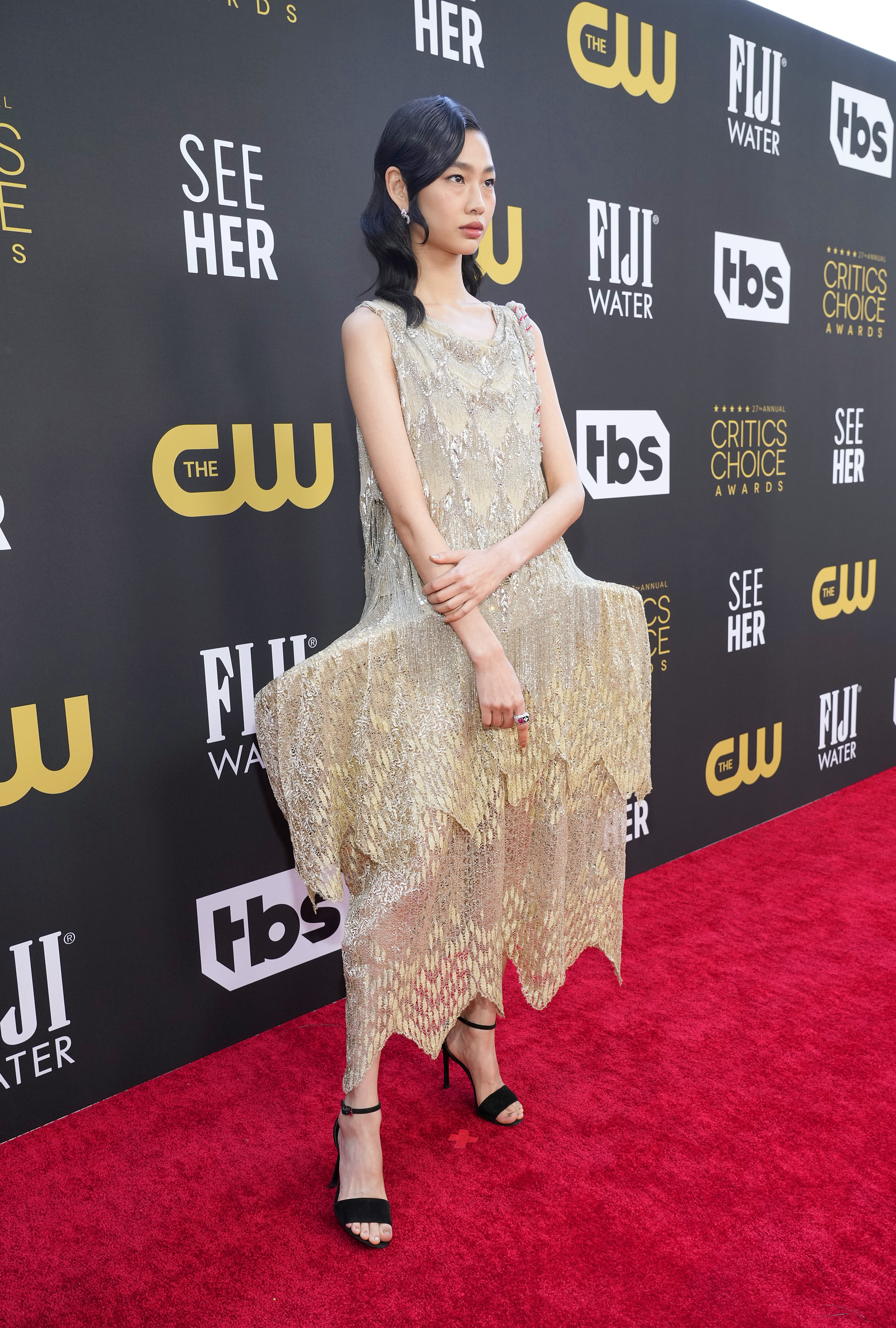 HoYeon Jung in Louis Vuitton at 2022 Critics' Choice Awards: Photos – WWD