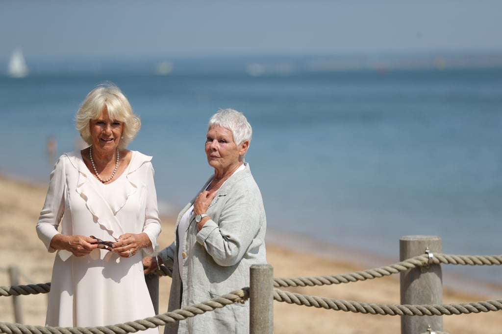 Camilla Parker Bowles and Judi Dench on the Isle of Wight