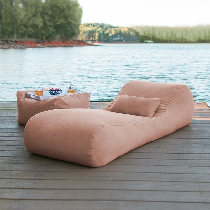A Cool Lounger: Arlmont & Co. Gemma Chaise Lounge With Sunbrella Cushion
