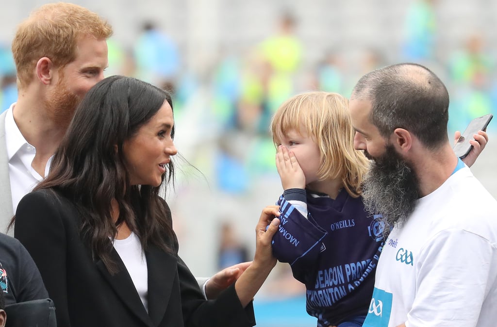 Kid Touching Meghan Markle's Hair in Ireland