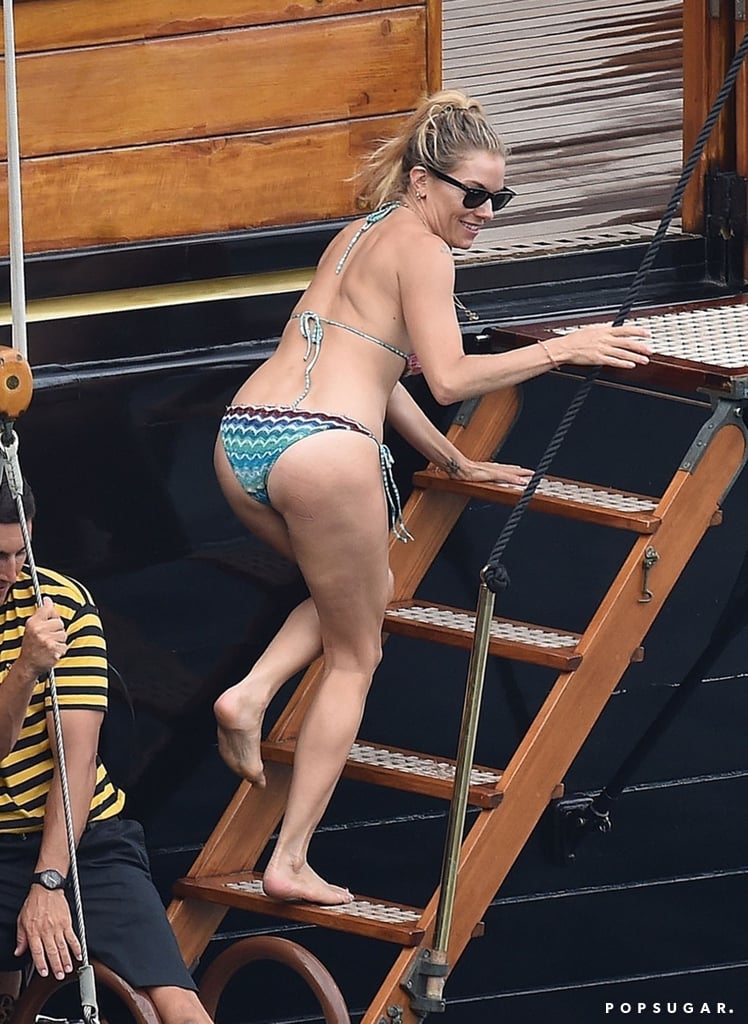 Sienna Miller Zigzag Bikini in Italy 2018