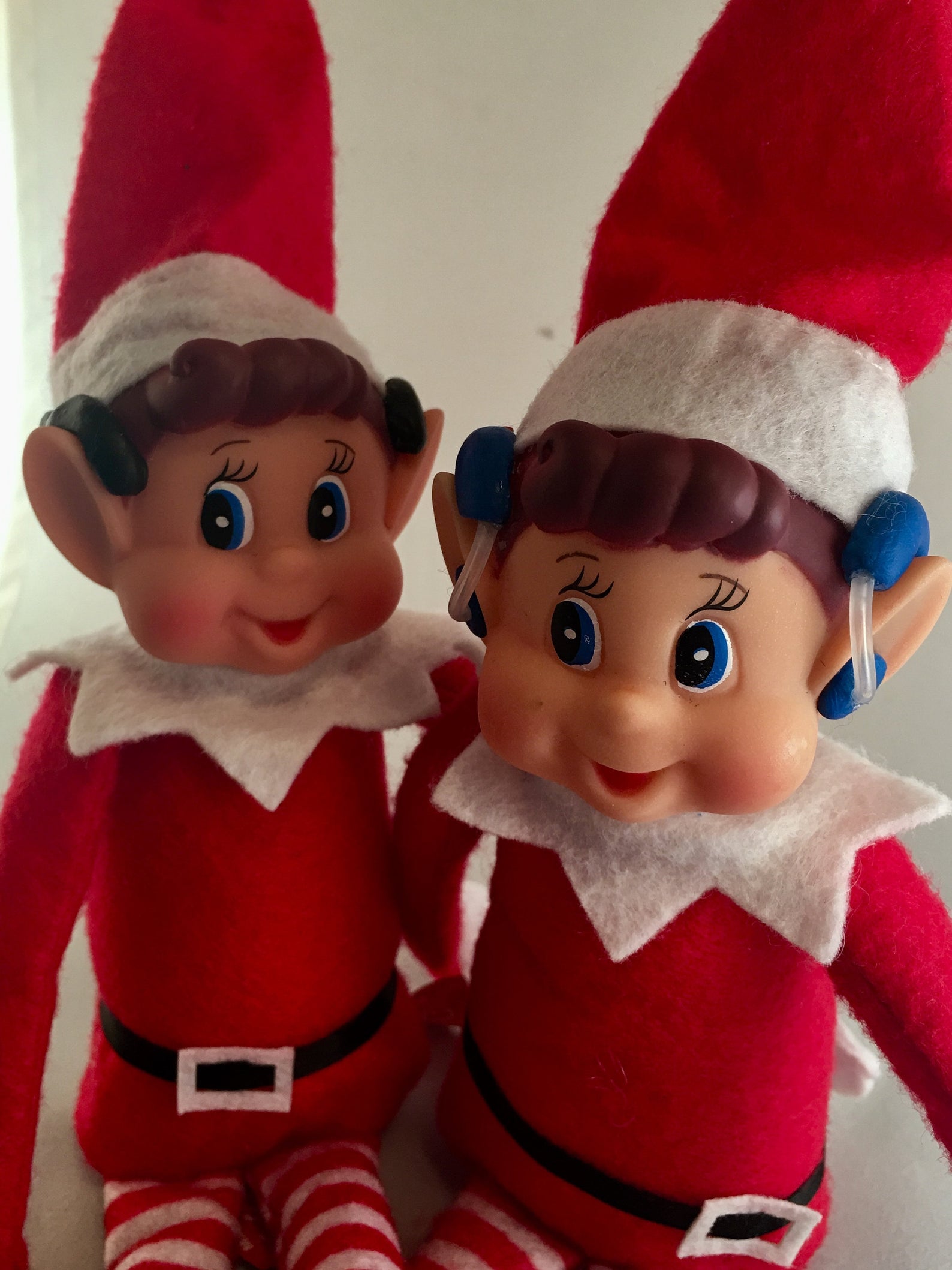 christmas elf doll heads