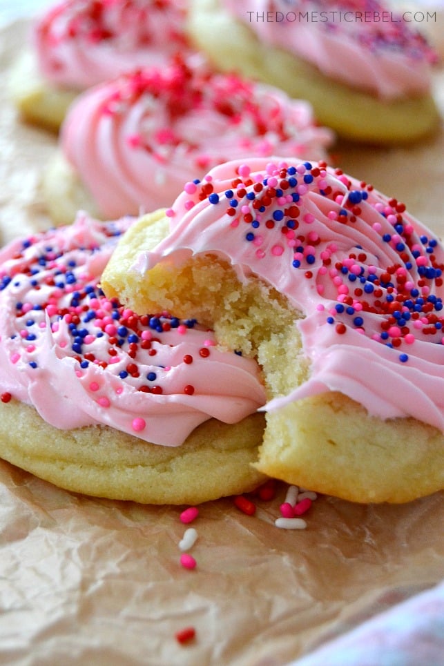 Frosted Almond Sugar Cookies