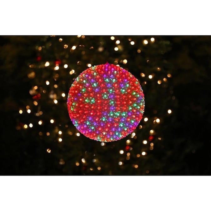 Alpine Corporation Large Twinkling Sphere Ornament Large Outdoor Ornaments POPSUGAR Home UK