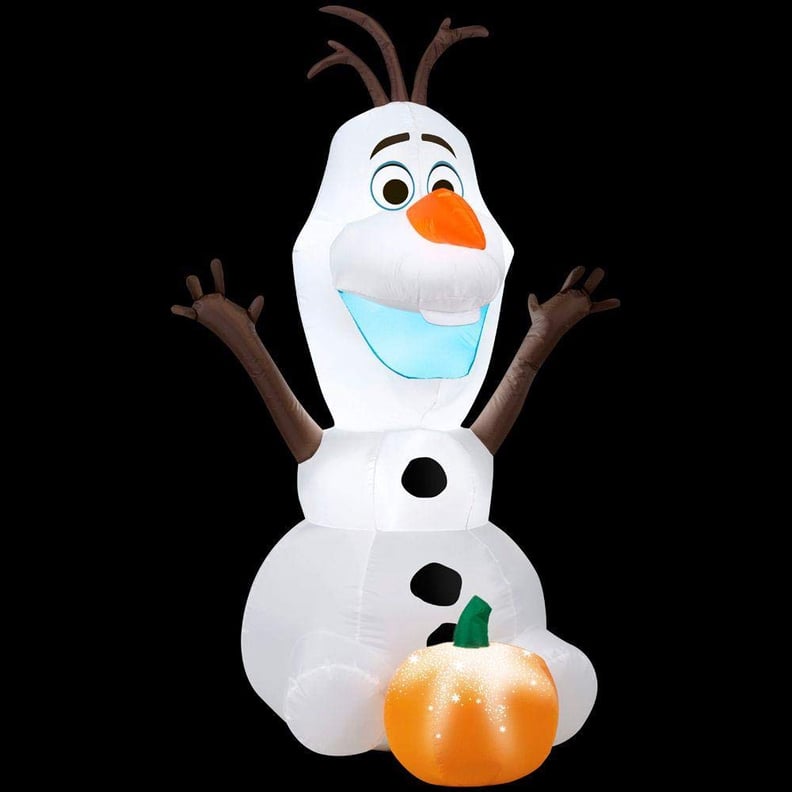 Gemmy Airblown Inflatable Disney’s Olaf with Pumpkin Halloween Yard Decoration