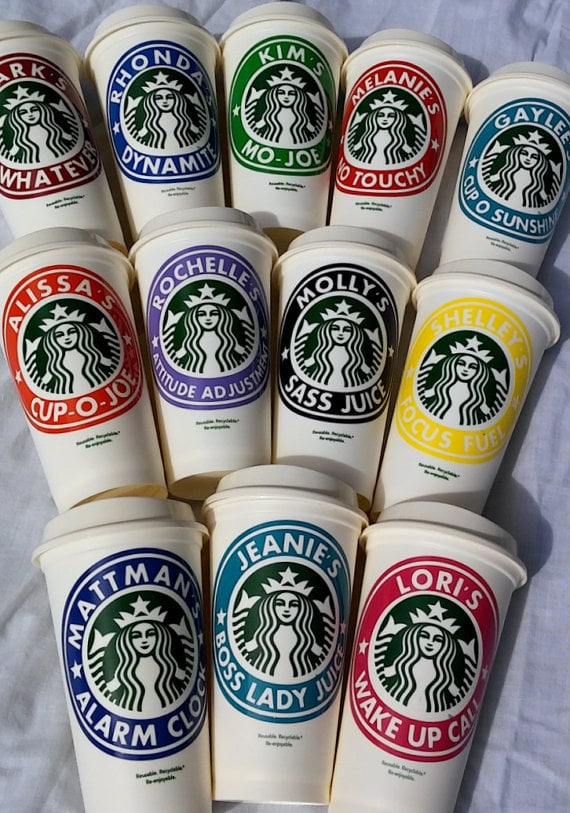 personalized Starbucks cups