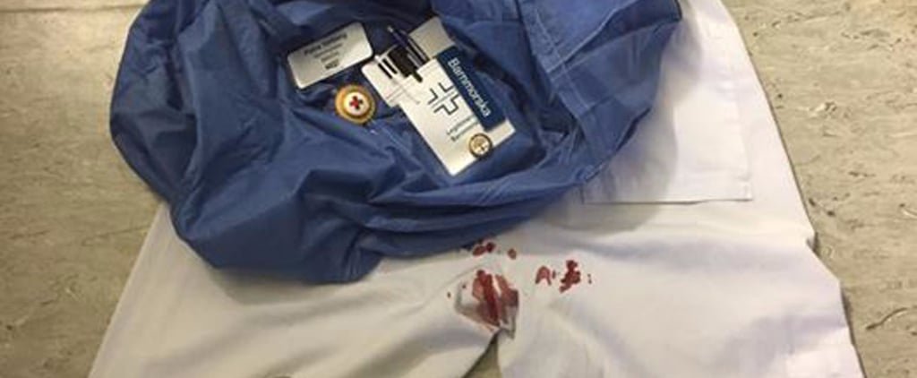 Midwife Shares Photo of Period-Stained Scrubs