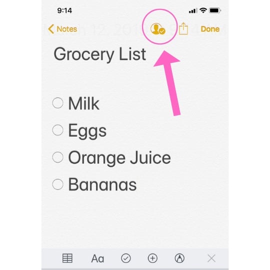 How to Add People to an iPhone Note