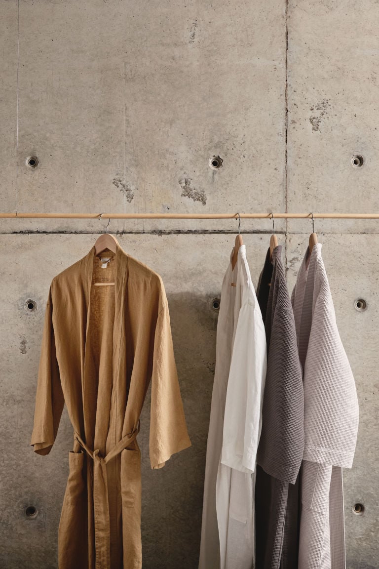 H&M Washed Linen Bathrobe