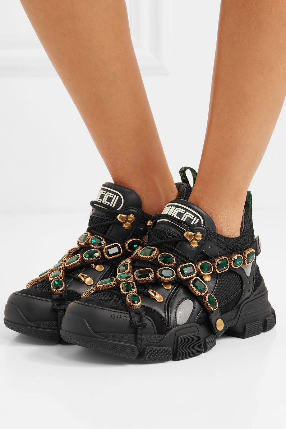 Smash kom Krijger Gucci Flashtrek Embellished Sneakers | 33 Billie Eilish Fashion Gifts to  Help Fans Bring Out Their Inner Bad Girl | POPSUGAR Fashion Photo 14