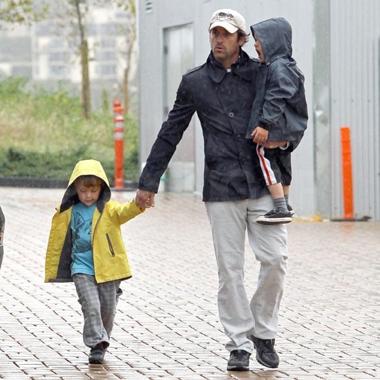 Pictures Of Patrick Dempsey Visiting Malibu S Lumber Yard With His Twins Darby And Sullivan Popsugar Celebrity