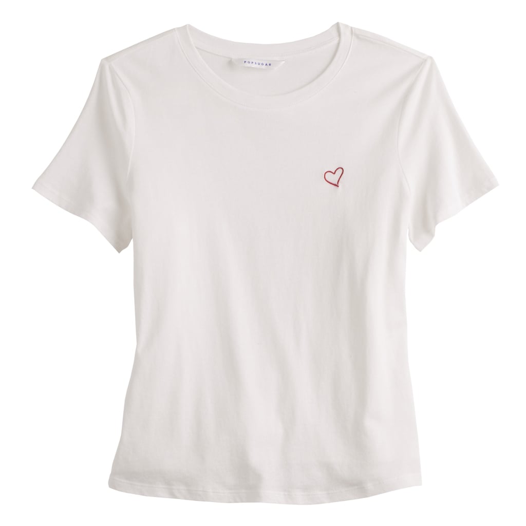 POPSUGAR Embroidered Boxy Tee