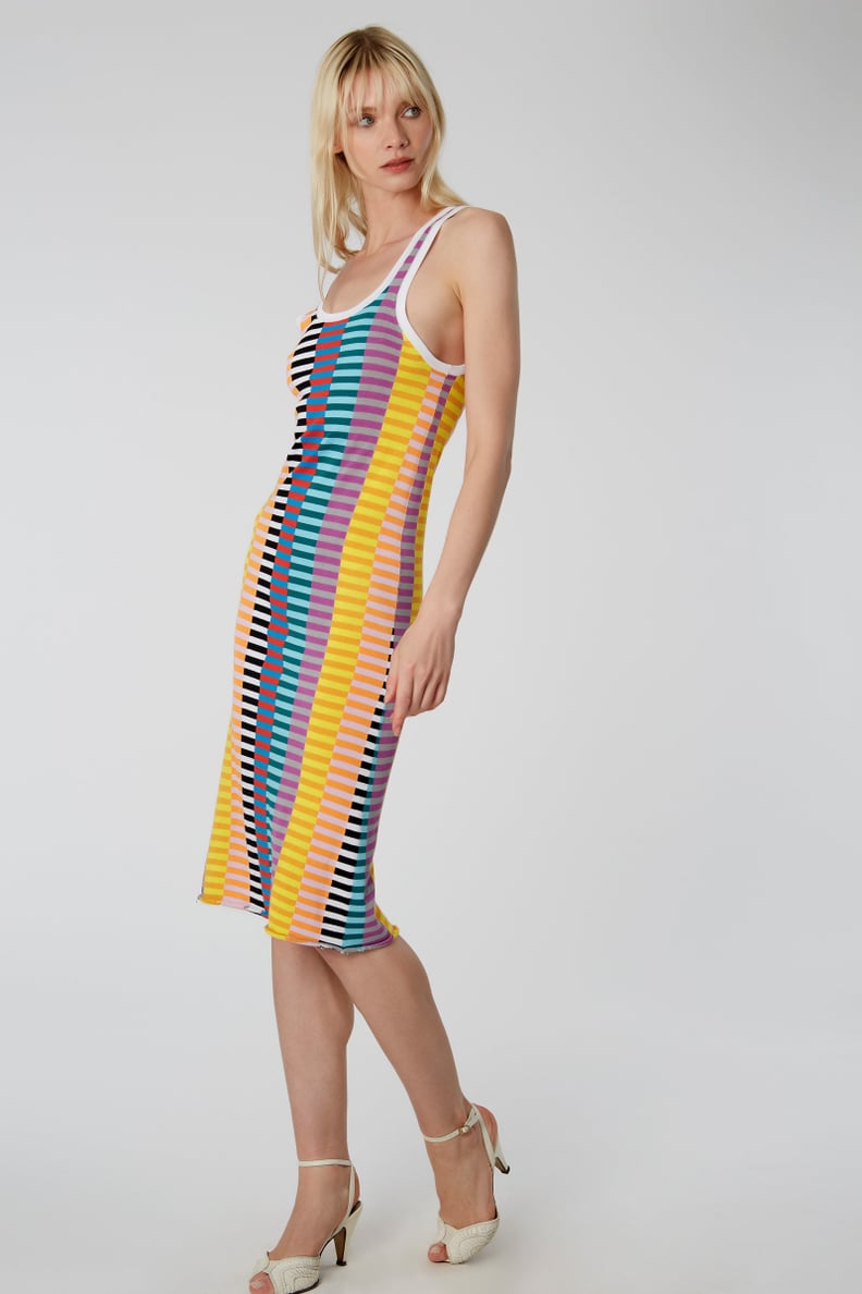 Replica Offset Stripe Tank Dress