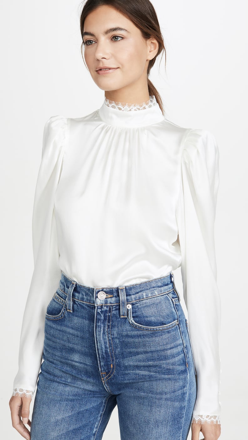 Frame Lace Cuff Top