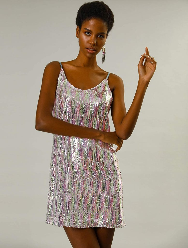 An Iridescent Pick: Allegra K Spaghetti Strap Mini Party Dress