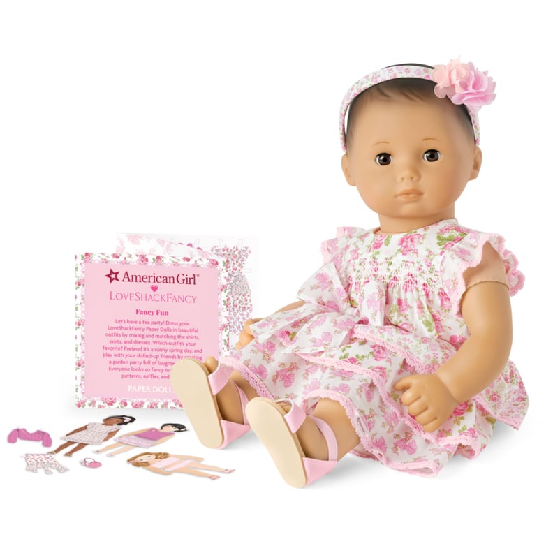 一套完整的洋娃娃:美国女孩x LoveShackFancy花园礼服+零碎的娃娃
