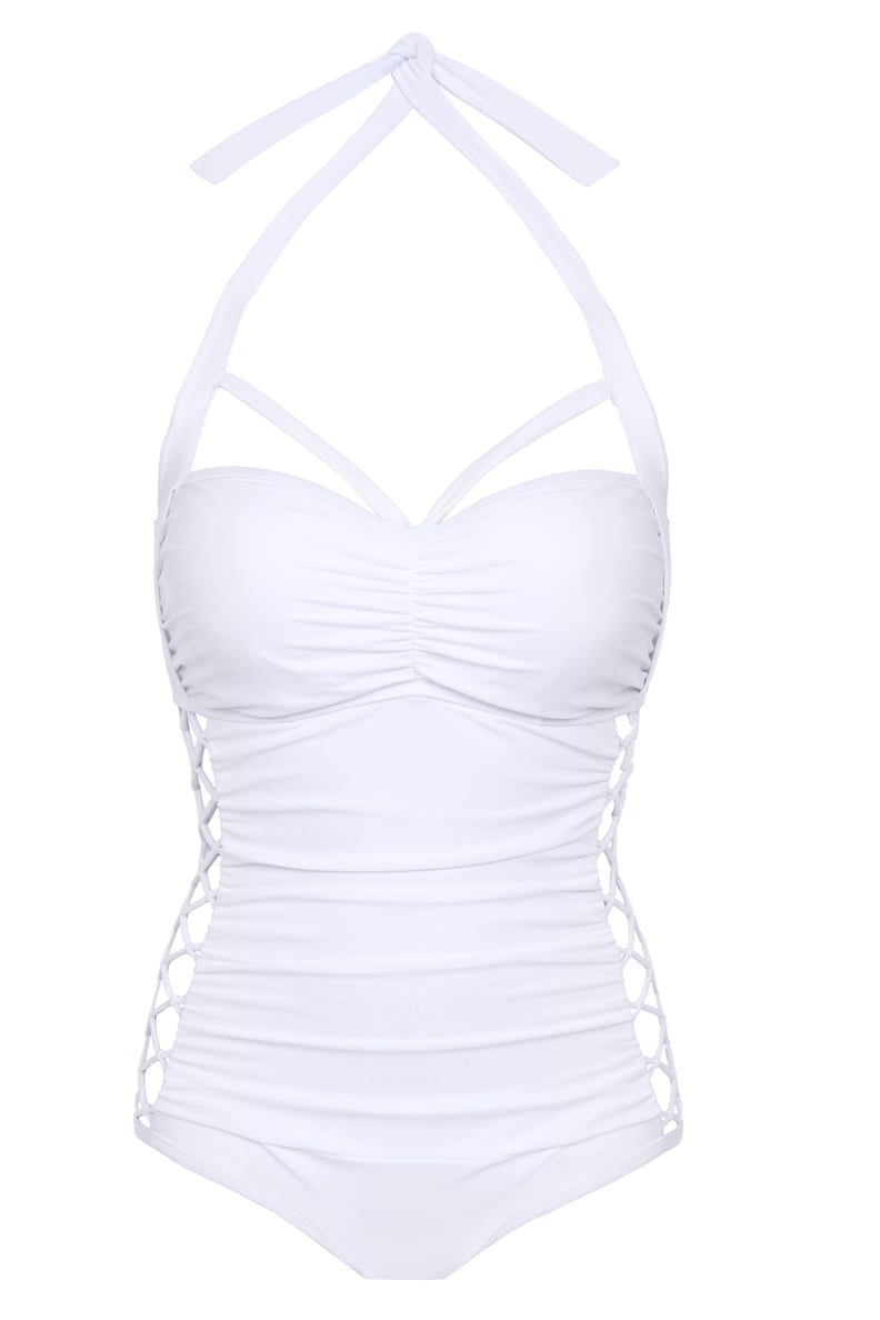 Swimsuits For All Boss White Underwire Swimsuit