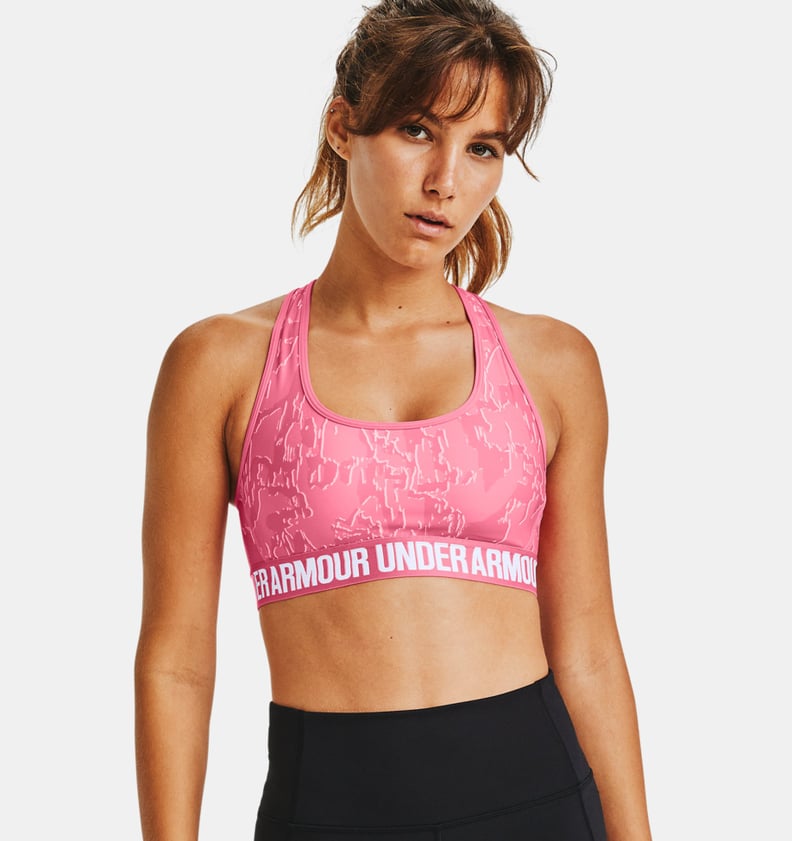 Under Armour Training Crossback Sports Bra In Pink