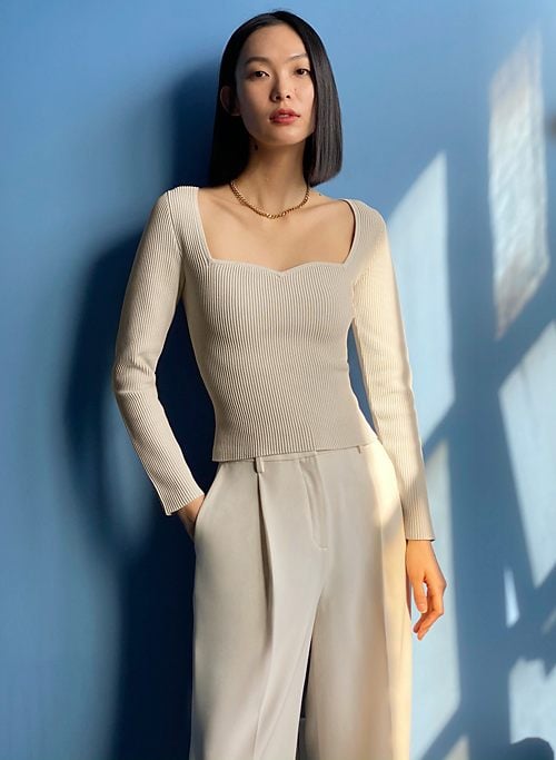 Babaton Sculpt Knit Longsleeve from Aritzia