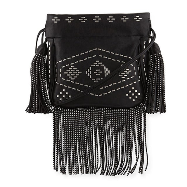Saint Laurent Monogram Studded Fringe Bucket Bag ($1,650)