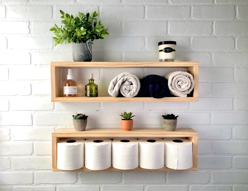 Floating Storage: Floating Wood Box Shelf