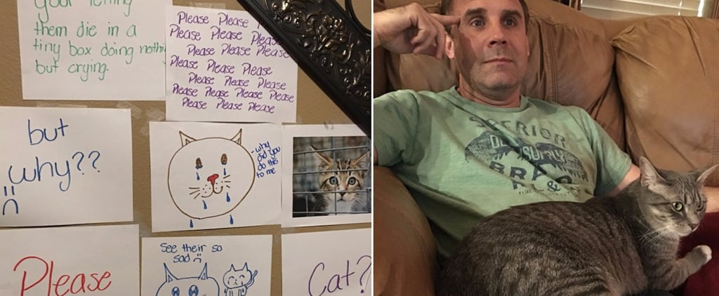 Girl Makes Wall of Sorrow to Convince Dad Get a Family Cat