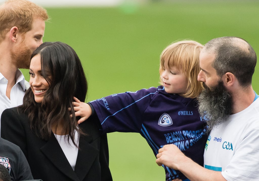 Kid Touching Meghan Markle's Hair in Ireland