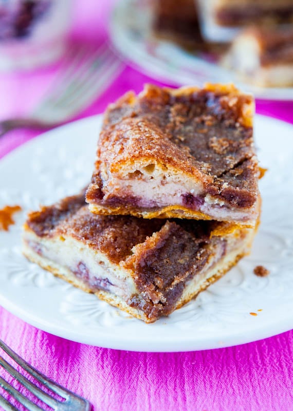 Cinnamon-Sugar Cream Cheese and Jelly Danish Squares