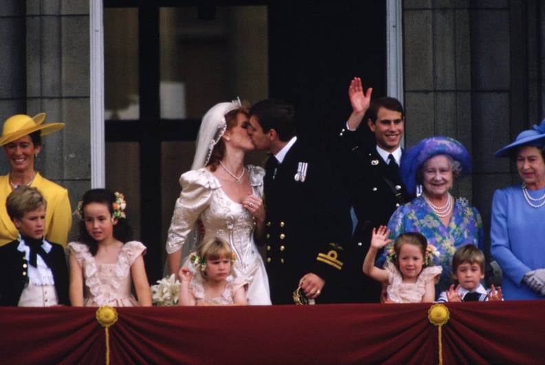 Sarah Ferguson and Prince Andrew Kissing in 1986