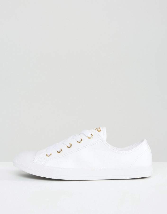 Converse Chuck Taylor Dainty Sneakers With Gold Eyelets
