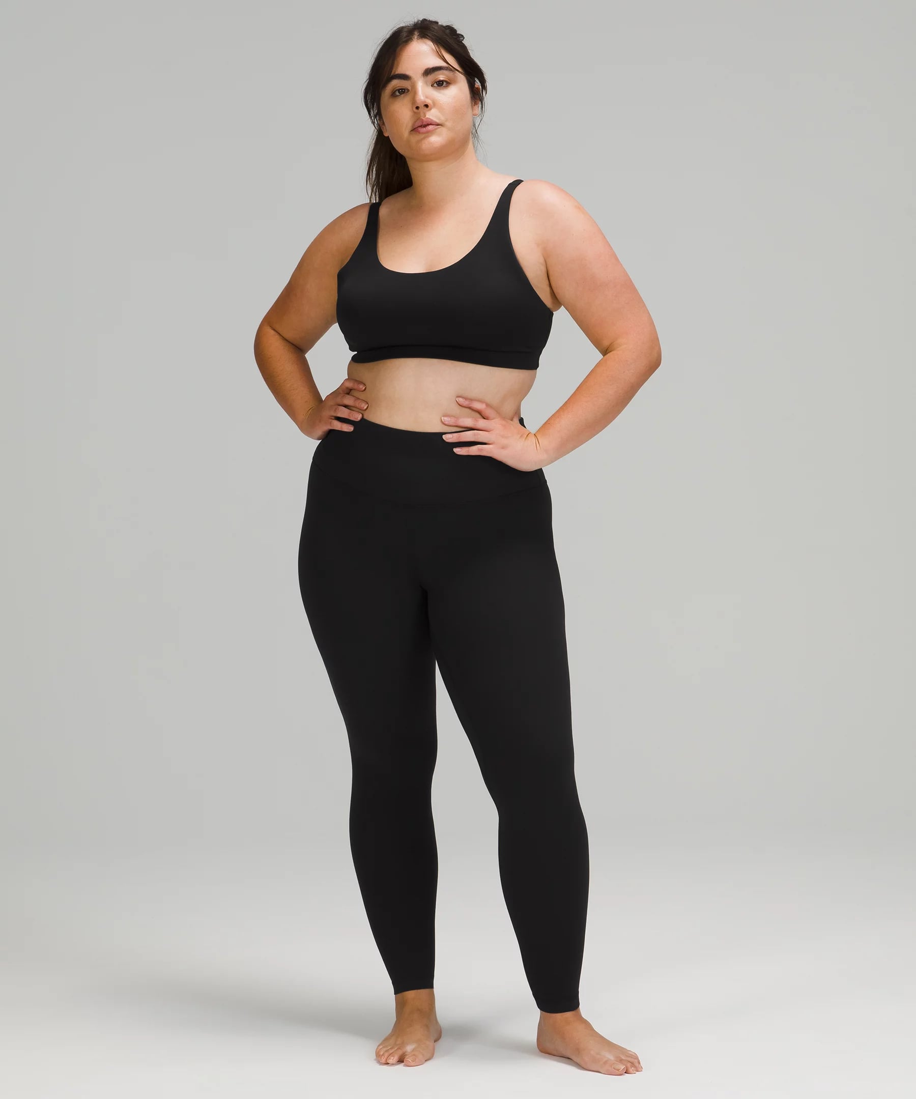 Black Yoga Set For Women W/ Long Sleeves Hoodie Crop Top & Fitted