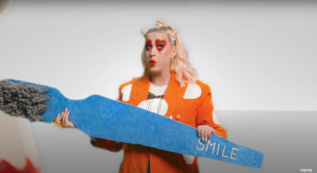 See Katy Perry's Clown Nail Art in Her "Smile" Music Video