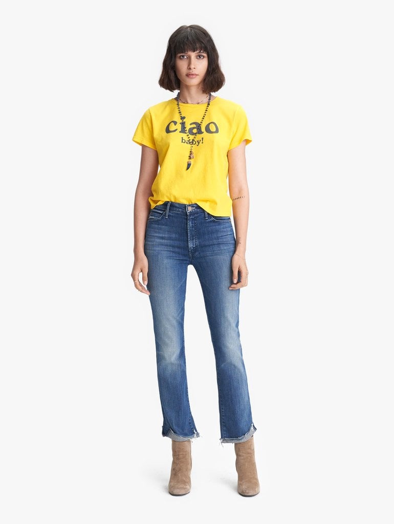 The High Waisted Rascal Ankle Slit Flip Jeans
