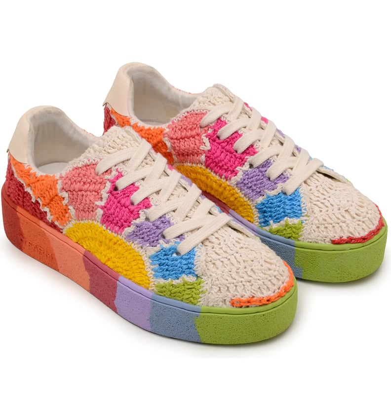 Crochet Sneakers: Farm Rio Sunset Crochet Platform Sneakers