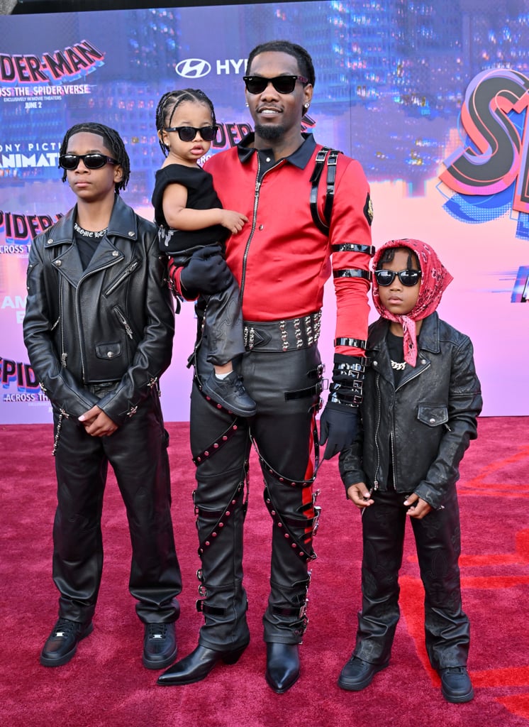 Offset and Sons Wave, Kody, Jordan at Spider-Man Premiere