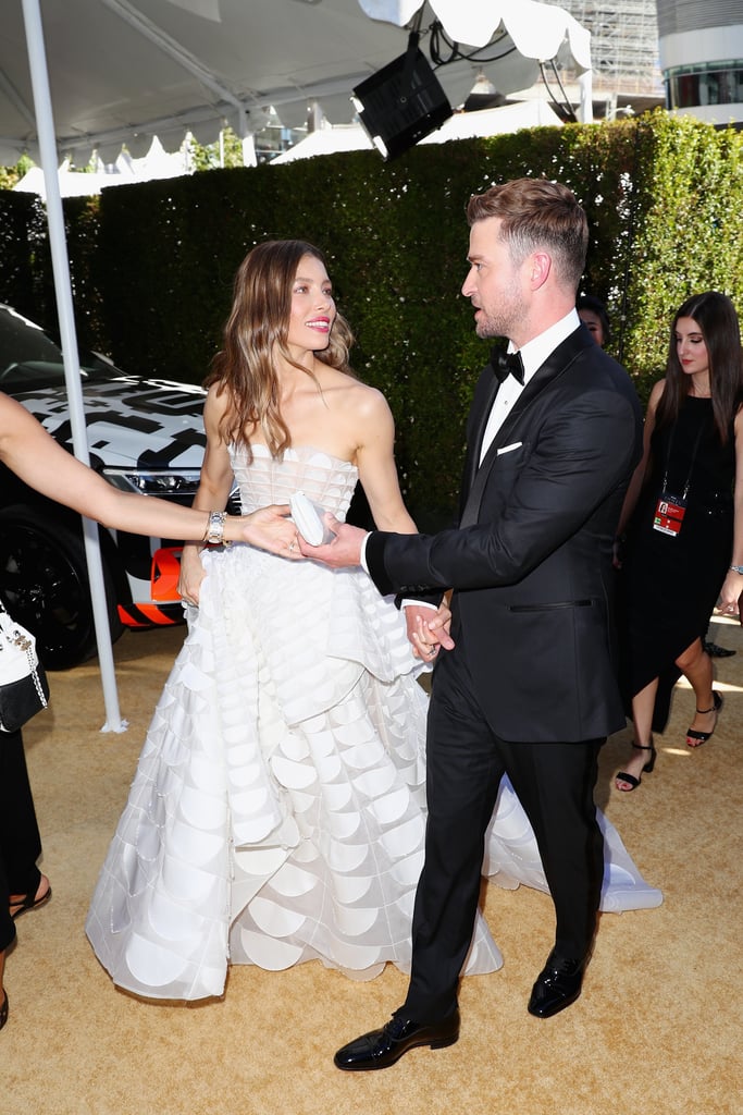 Justin Timberlake and Jessica Biel at the 2018 Emmys
