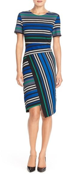 ECI Stripe Ottoman Knit Sheath Dress ($88)