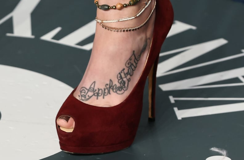 Paris Jackson's "Applehead" Foot Tattoo