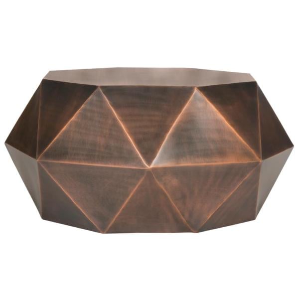 Safavieh Astrid Faceted Copper Coffee Table